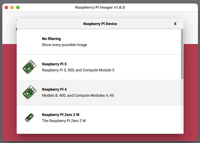 Choose you device version.